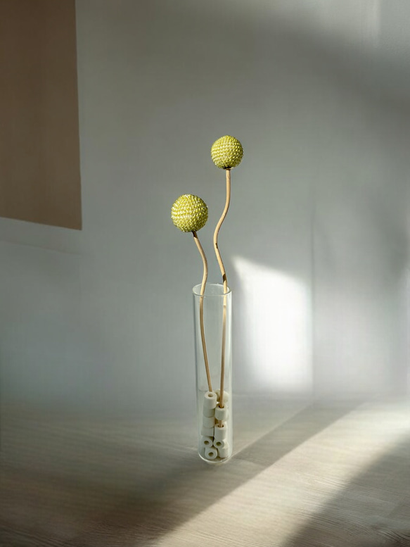 グラスビーズのマスカットスティック【Maloon No.5-1-大粒】 5枚目の画像