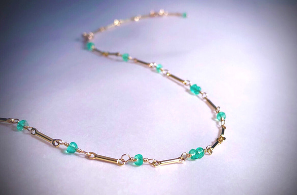 ザンビア産 高品質エメラルドのブレスレット ブレスレット arum 通販