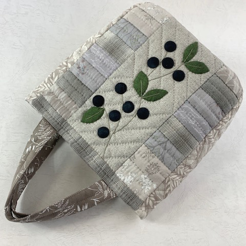 パッチワークバッグ作成キット／オリーブのバッグ／完成品ではご