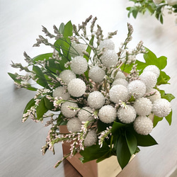 ビーズボールフラワースティック3本【Maloon No.3-1-レース糸】 8枚目の画像