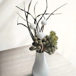 ビーズボールフラワースティック3本【Maloon No.3-1-レース糸】 3枚目の画像