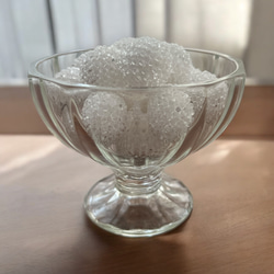 ビーズボールフラワースティック3本【Maloon No.3-1-レース糸】 2枚目の画像