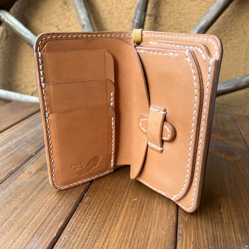 限定製作》 (総手縫い) 『使い方のある』ミドルウォレット【サドル