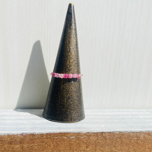 サファイア ピンク ラウンドカット2.5mm ×7 /ピンクゴールド