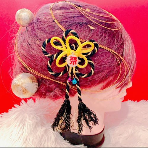 専用☆カラー変更☆祇園祭☆祭り☆リボン⭐畳縁⭐お祭り髪飾り⭐卒業式