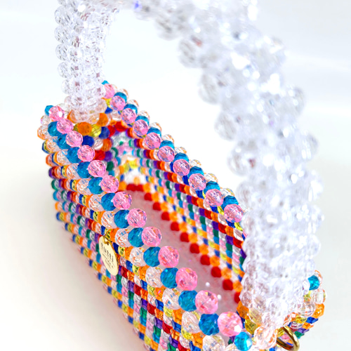 2way】ビーズバッグ 『colon』colorful stripe M ショルダー