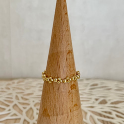 細めフラワービーズリング (ゴールド) 指輪・リング f-l.clover