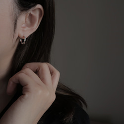 925純銀 緞帶 旋轉紋 亮霧面 易扣 耳環 耳夾 一對 免費包裝 第9張的照片