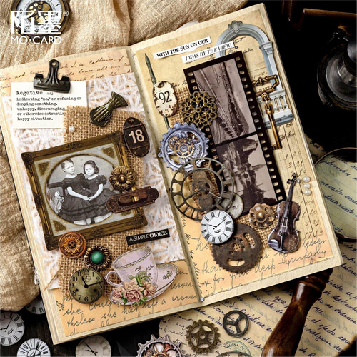 604dコラージュ シール 素材 コレクション 海外 6種セット シール