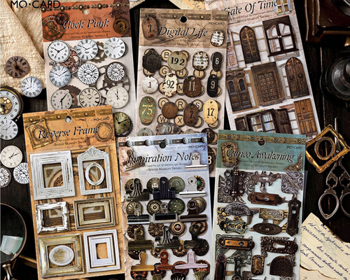 604dコラージュ シール 素材 コレクション 海外 6種セット シール