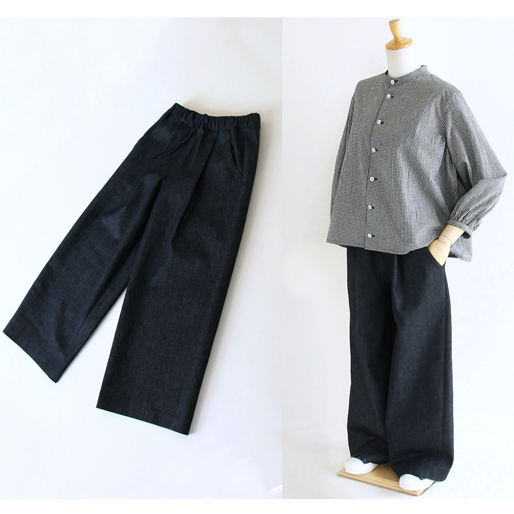 c_o_c_o_r_o　ワイドデニムタックパンツ S.M.L.LL