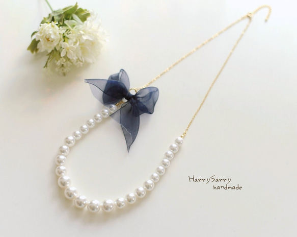 Jennifer Behr☆パール リボン ネックレス♪【送料込】 Jennifer Behr パール リボン ネックレス | ブラック | FARFETCH JP