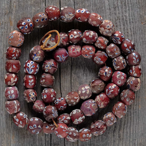 antique flower beads White hearts base ビーズ up to you! 通販 