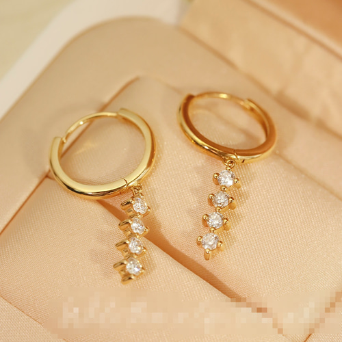 天然ダイヤモンドピアス0.28ct k18 ピアス（フープ） パール大好き 