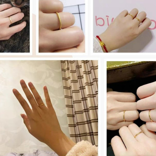 24K24K純金リング24金ゴールド指輪 幅1.4～2mm中空つや消し・つやあり