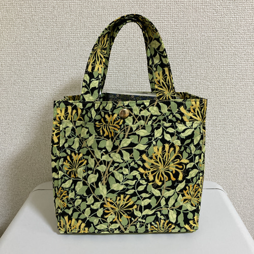 ミニトートバッグ／ウイリアムモリス「ハニーサックル」使用