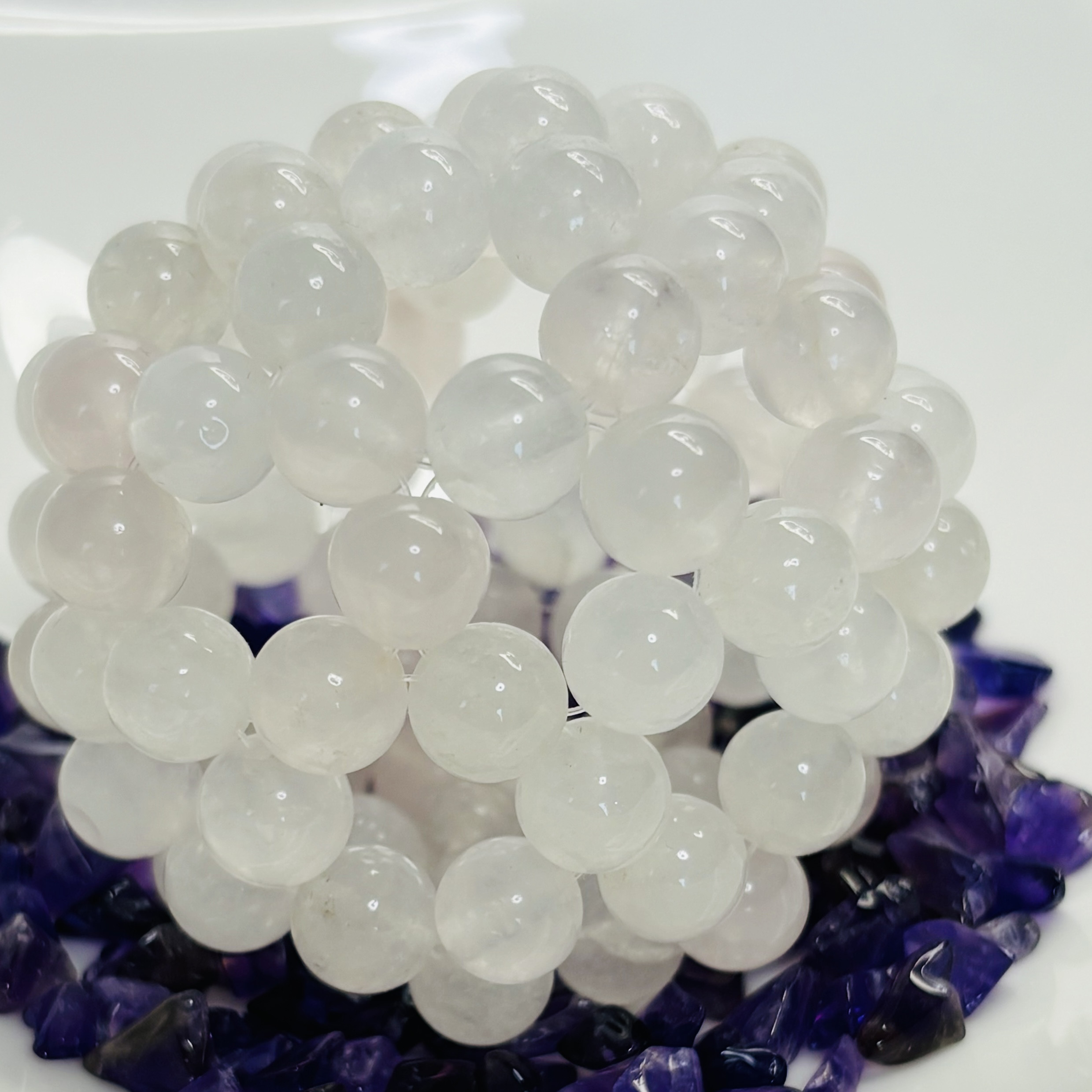 《本当に必要な人にしか表示されない本物》愛に癒される♪ローズクォーツフラーレン 8mm