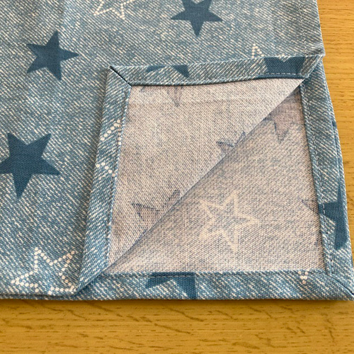 【オーダーメイド】入園入学グッズ　青星柄 生地 デニム調星柄オックス 2025 入園入学 DR2409-2 | 手芸センター