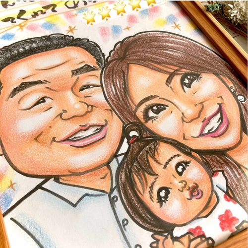 両親贈呈品 両親感謝状 似顔絵 記念品 贈答品 子育て感謝状 結婚