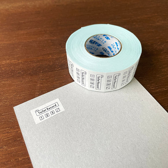 手帳のラベラーシール トイレ 黒 テープ ラベルシール ロールシール マステ マスキングテープ スケジュール帳 2枚目の画像