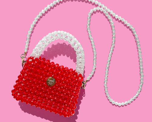 2way】ショルダー/ハンドバッグ 『colon』Red × Clear S │ tutti