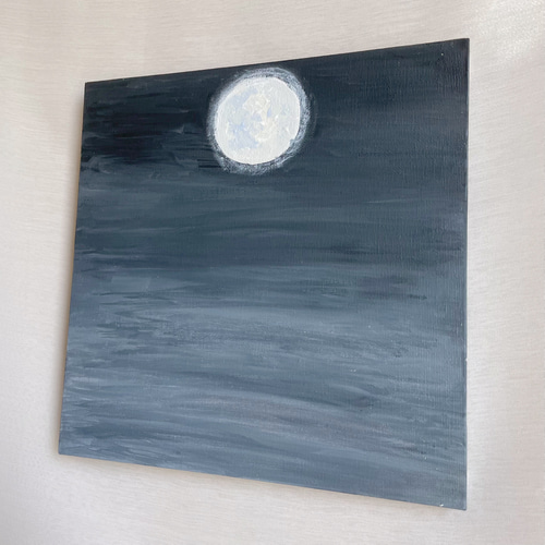 原画】月灯（アクリル画）☆月夜 幻想的 絵画インテリア