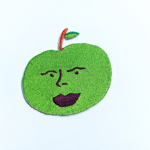 【公式】 青リンゴ 小サイズ ワッペン 刺繍 アップリケ 面白い 個性的 アロマ・キャンドル
