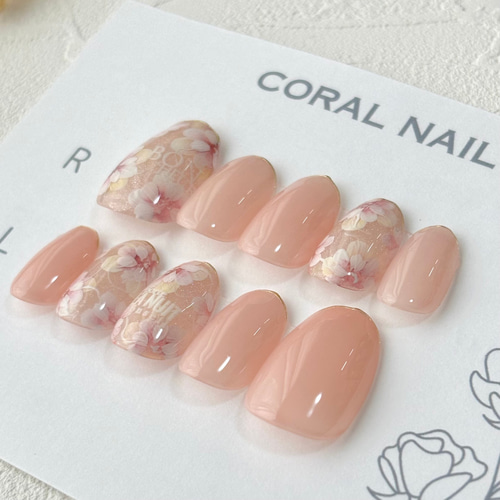 9/24販売【現品1点限り】超絶かわいいキラキラフラワーネイル ネイル  