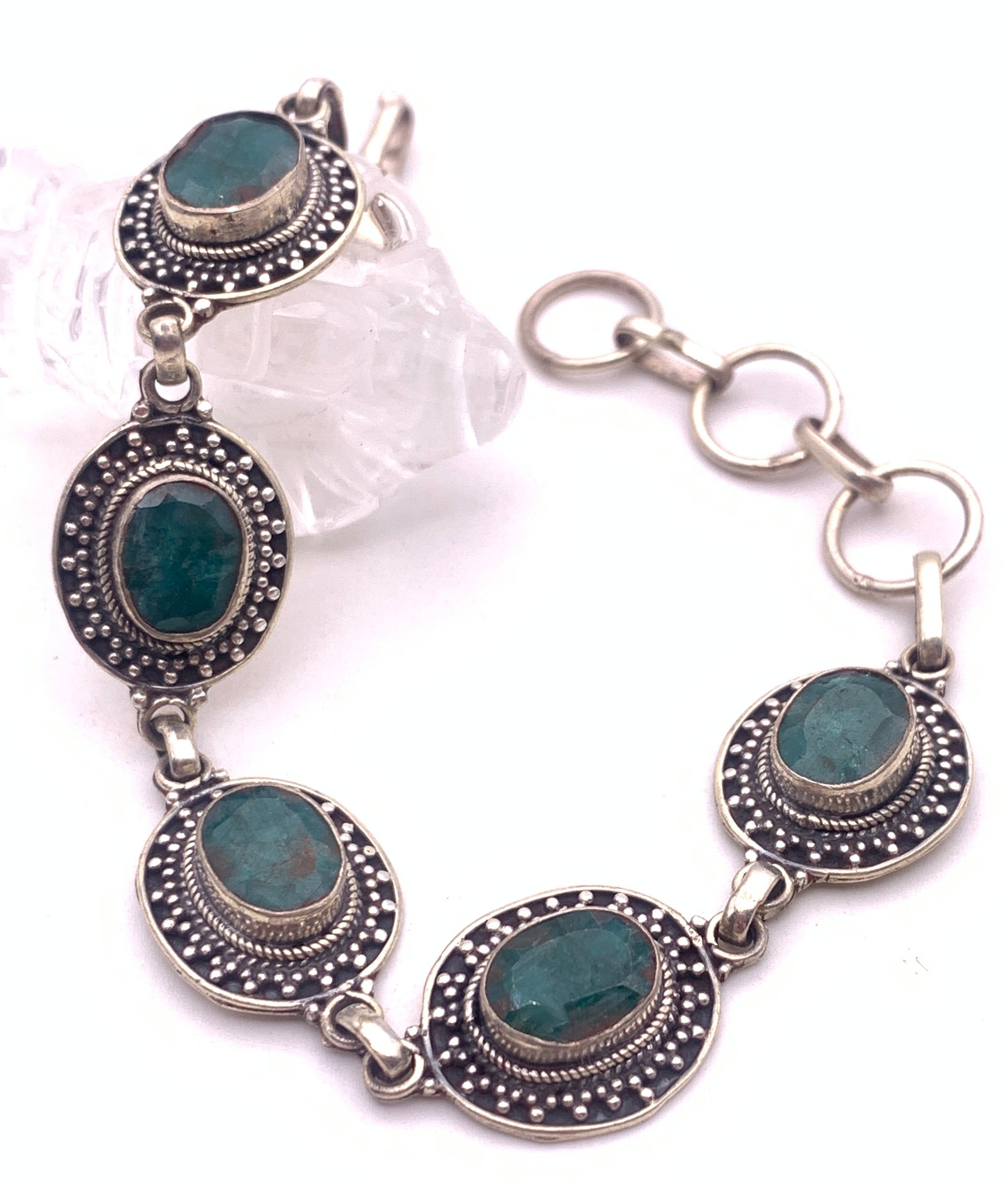 天然石エメラルド silver925ブレスレット-A20 ブレスレット ugtehire 