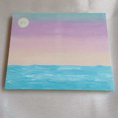 優しい海✴︎絵画 アクリル画 アート 淡い 儚い 原画 パステルカラー