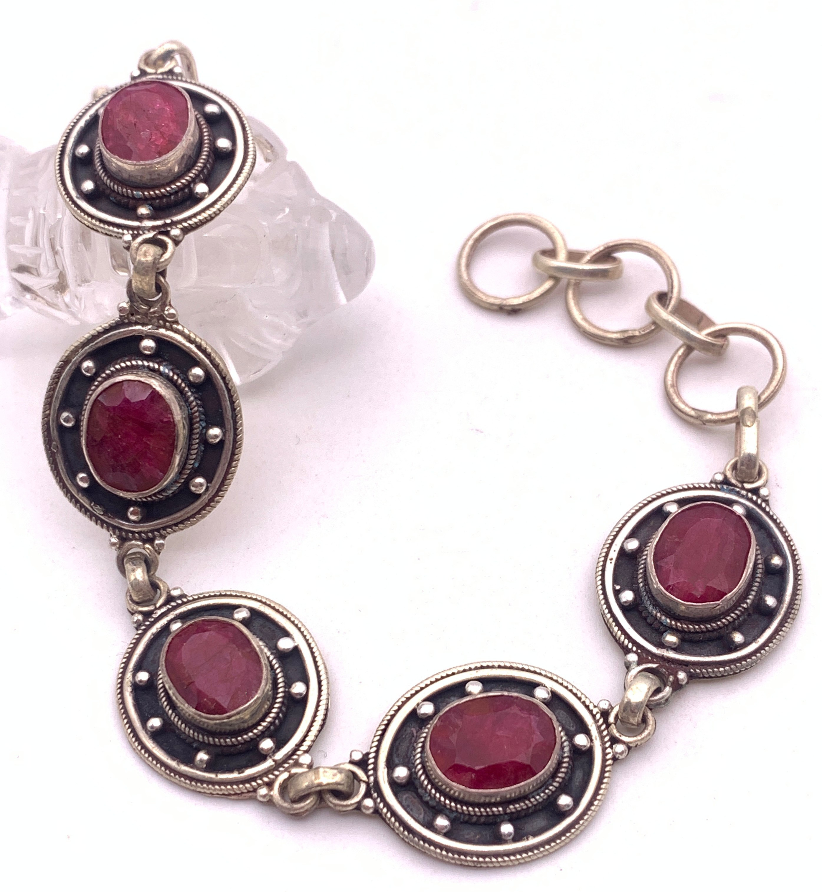 天然石ルビー silver925ブレスレット-A22 ブレスレット ugtehire 通販 