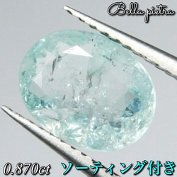 0.870ct☆希少☆天然パライバトルマリン ネオンブルー オーバル ルース