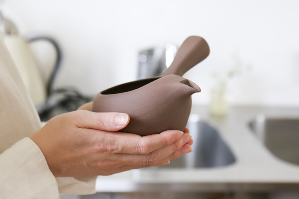 「初めて急須をお迎えする方にもおすすめ」　愛知県常滑産・蓋なし急須・茶・360cc 15枚目の画像