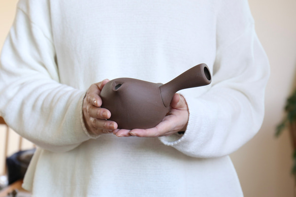 「初めて急須をお迎えする方にもおすすめ」　愛知県常滑産・蓋なし急須・茶・360cc 13枚目の画像