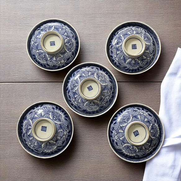 骨董 伊万里 古伊万里 蓋茶碗 色絵 煮物碗 飯碗 　アンティーク　5つ 古伊万里 色絵窓絵鶏図 蓋茶碗 5客セット | Kaikaroman ONLINE STORE