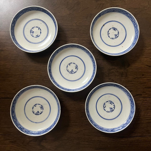 伊万里染付蓋物碗 5客セット お椀・ボウル・鉢 antique art