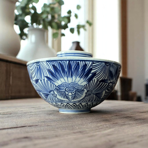 伊万里染付蓋物碗 5客セット お椀・ボウル・鉢 antique art nozomi