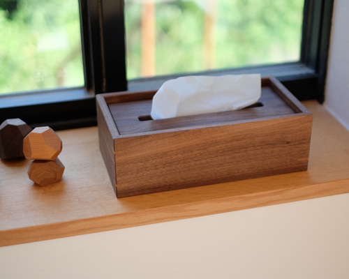 木製ボックスティッシュケース  ハンドメイド 試作品 004 木製ボックスティッシュケース ハンドメイド 試作品 004