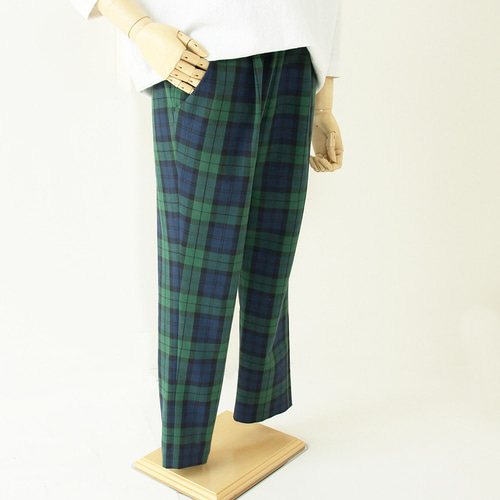 A17450 美品 グラム タータンチェックサルエルテーパードパンツ 2 c_o_c_o_r_o タータンチェック テーパードパンツ ロングパンツ