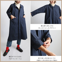 ⁑ラスト３　秋ＳＡＬＥ　サッと羽織る　コート ロング ワンピース大きな丸ポケット後ろスリット入グリーンT09B 4枚目の画像