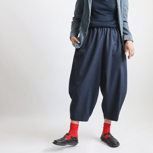 ラスト2 90cm丈 起毛コットン バルーン ボール パンツ ゆったり 