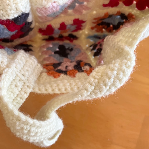 モチーフのミニトートバッグ グラニースクエア お散歩バッグ トート