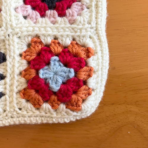 モチーフのミニトートバッグ グラニースクエア お散歩バッグ トート