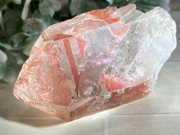 レコードキーパーゴイアス産レッドレムリアンシードクリスタル 原石水晶