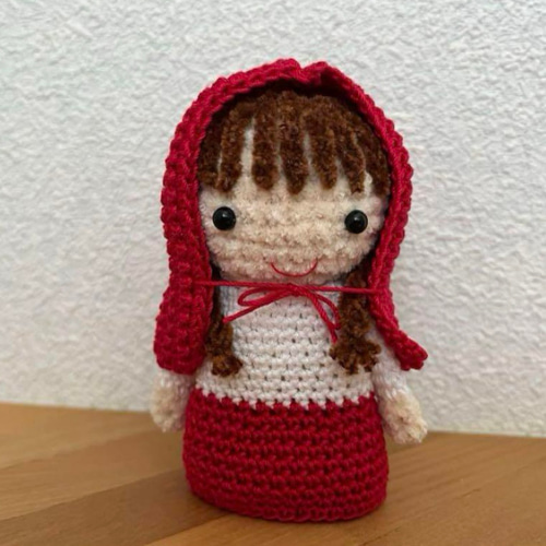 受注制作】あみぐるみ 指人形 赤ずきんちゃん おおかみ オオカミ