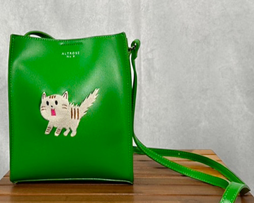 マルニ Marni ショルダーレザーバッグ 牛革羊革 グリーン