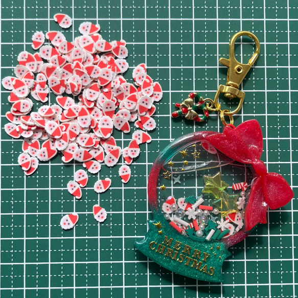 サンタさん　クリスマス　封入パーツ　デコパーツ　レジン　ネイル　ハンドメイド　樹脂フレーク　5g 4枚目の画像