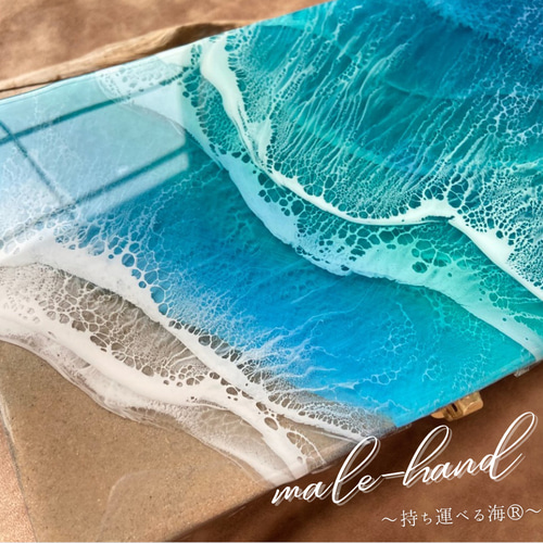 木箱 海アート 海レジン 波アート その他インテリア雑貨 ma.le