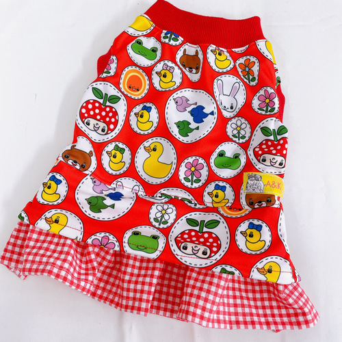 昭和レトロチックな「あそび着」オーダーページ犬服ハンドメイド