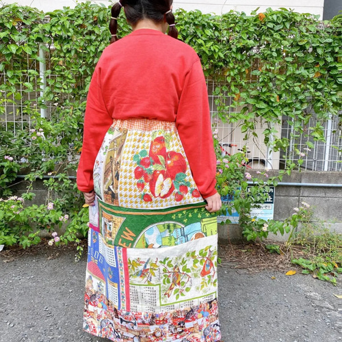 古着　ヴィンテージ　vintage スカート　パッチワーク　ファブリック　個性派 古着 ヴィンテージ vintage スカート パッチワーク ファブリック